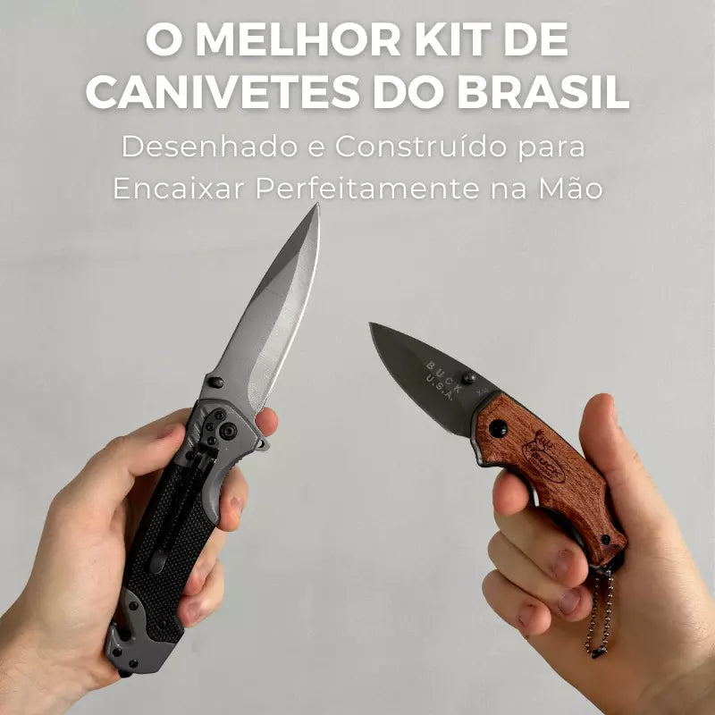 Kit Quality Esparta™ • Canivete G10 + Buck (Compre 1 LEVE 2)