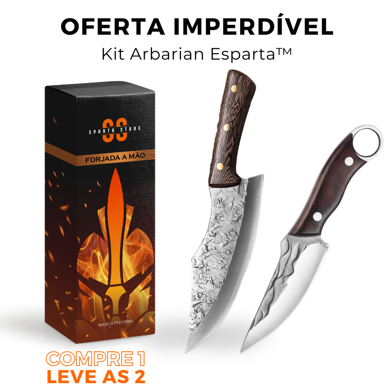 [COMPRE 1 LEVE 2] Kit Arbarian Esparta • Faca King + Faca Apollo