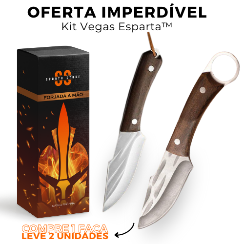 Kit Vegas Esparta™ • Facas  Bravus + Rondo [FRETE GRÁTIS]