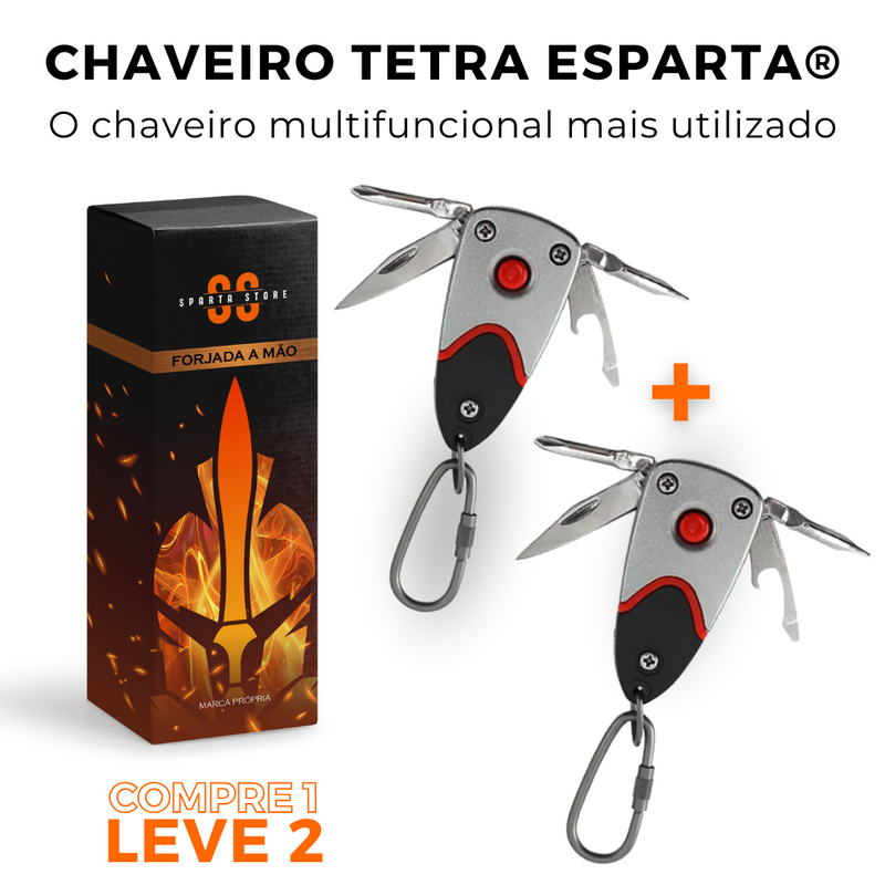 Chaveiro Tetra Esparta® - Multifuncionalidade Extra (+FRETE GRÁTIS)