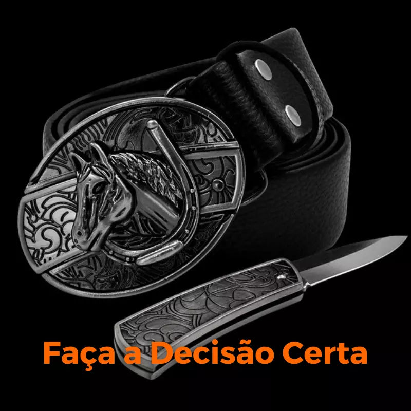 Kit Farm Esparta® - Cinto Faca + Canivete Bull