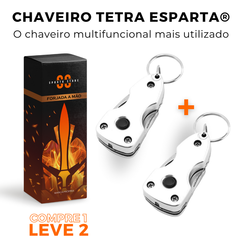 Chaveiro Tetra Esparta® - Multifuncionalidade Extra (+FRETE GRÁTIS)