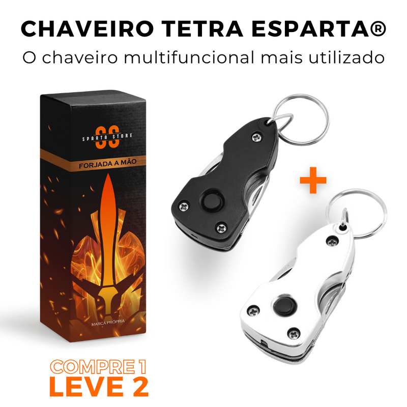 Chaveiro Tetra Esparta® - Multifuncionalidade Extra (+FRETE GRÁTIS)