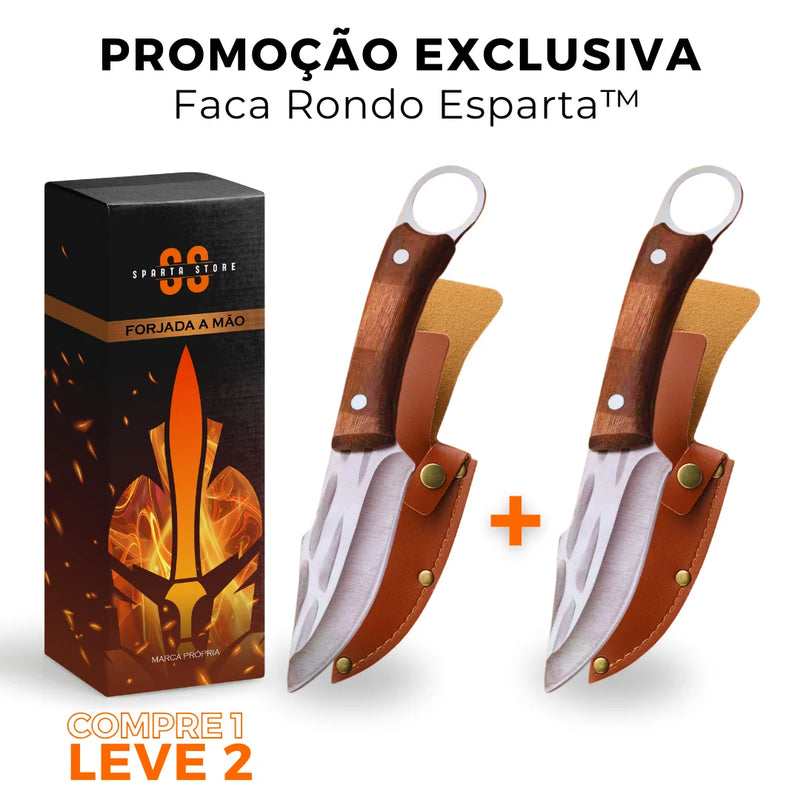 (COMPRE 1 LEVE 2 + BRINDE) Faca Rondo Esparta™ • 100% Forjada à Mão