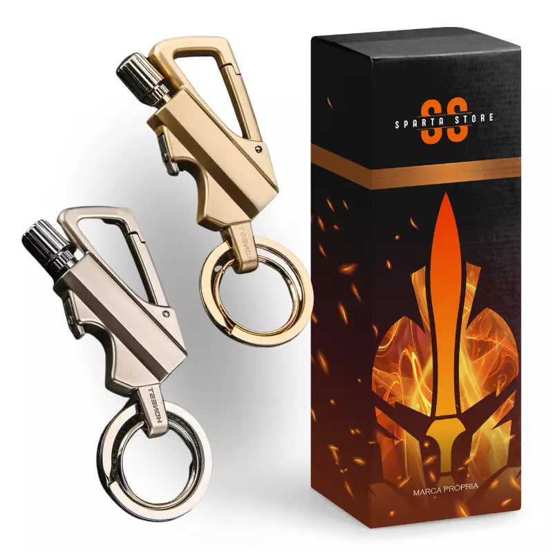 (Compre 1 LEVE 2) Chaveiro Ultra Esparta - Isqueiro integrado