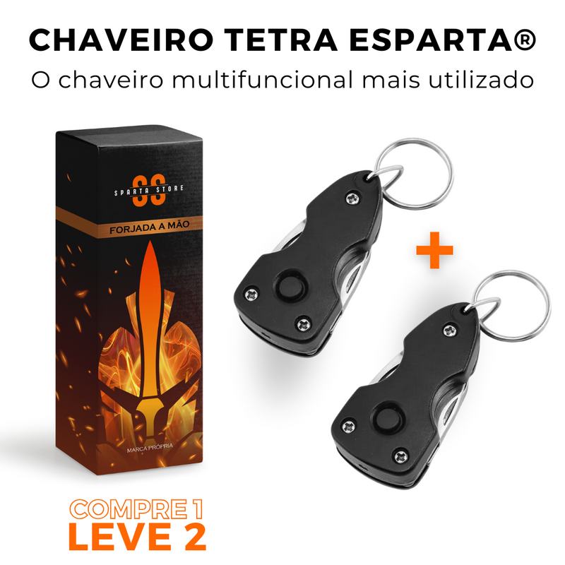 Chaveiro Tetra Esparta® - Multifuncionalidade Extra (+FRETE GRÁTIS)