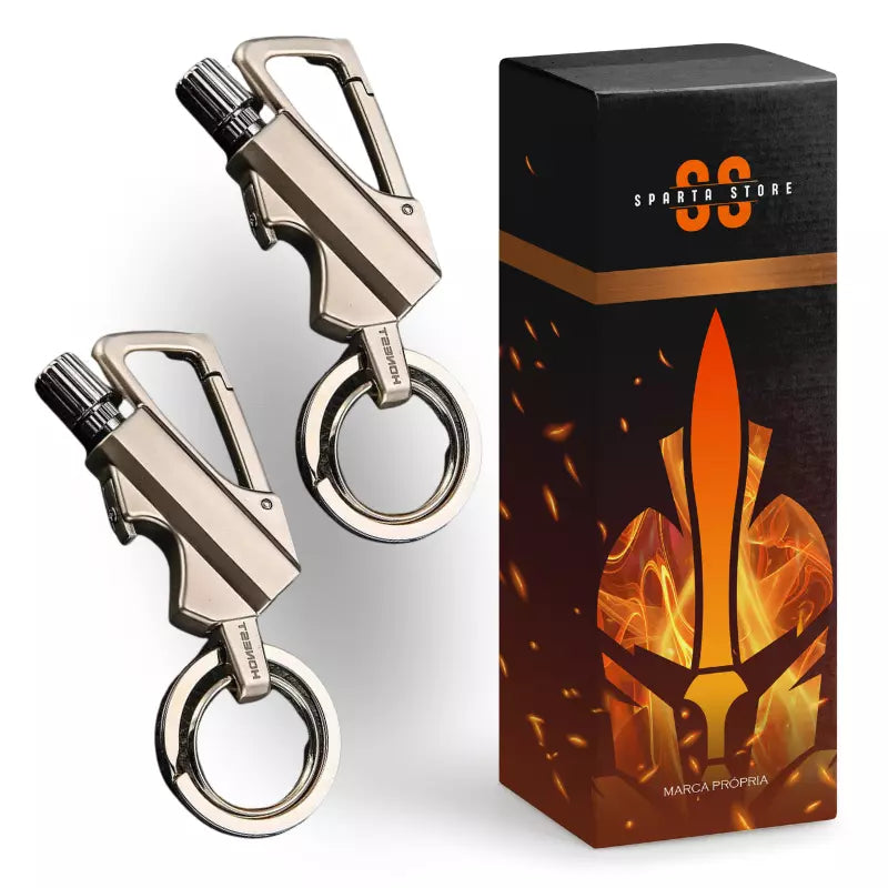 (Compre 1 LEVE 2) Chaveiro Ultra Esparta - Isqueiro integrado