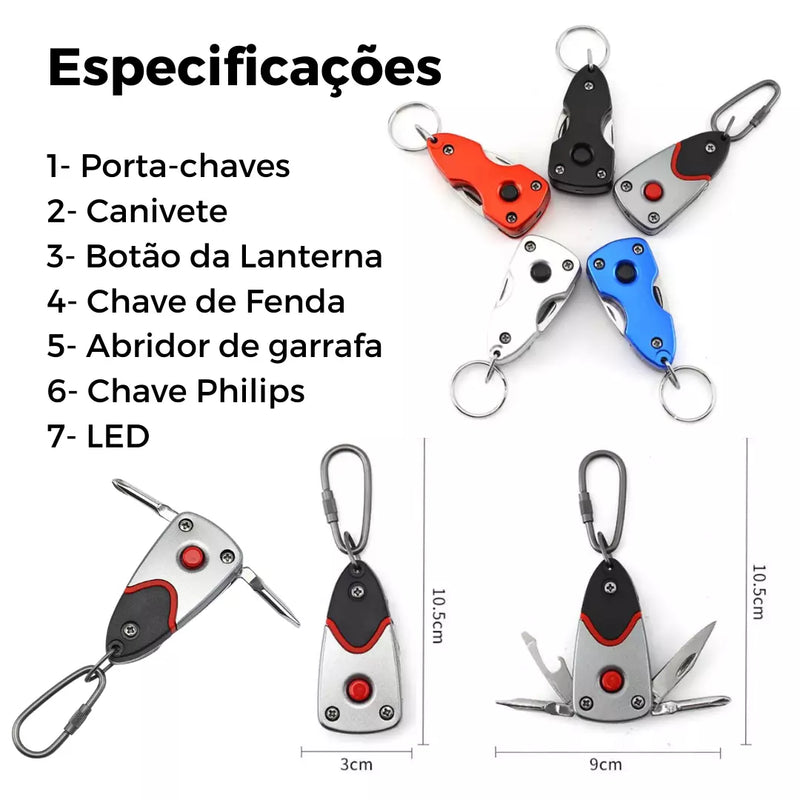 Chaveiro Tetra Esparta® - Multifuncionalidade Extra (+FRETE GRÁTIS)