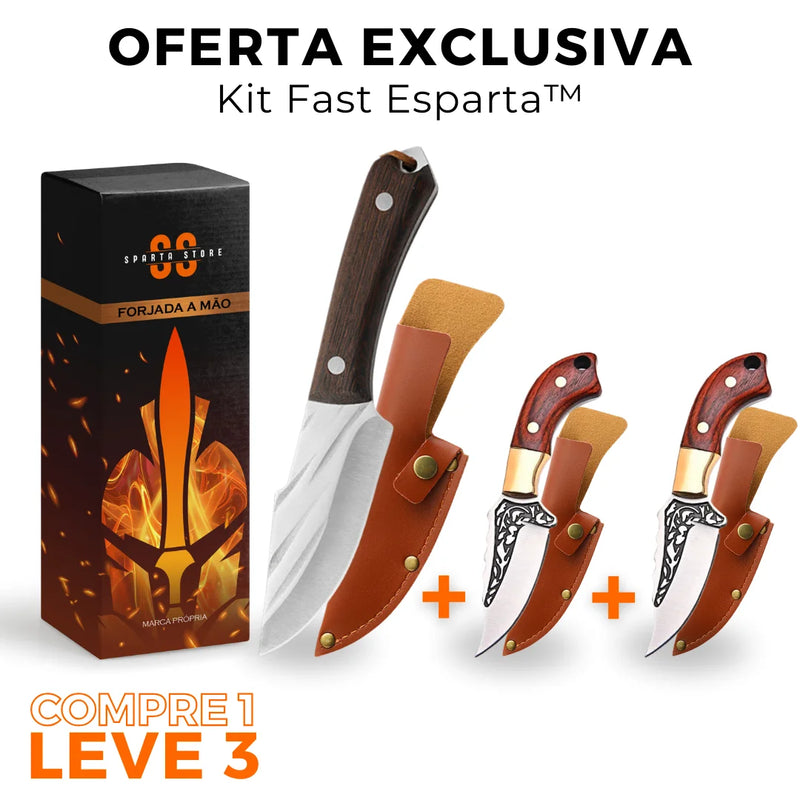 (COMPRE 1 LEVE 3 + BAINHAS) Kit Fast Esparta™ • 100% Forjadas à Mão