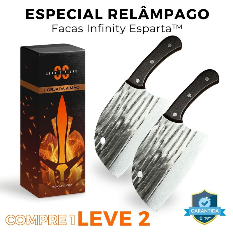 (COMPRE 1 LEVE 2) Faca Infinity Esparta™ • 100% Forjadas