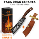 Faca Japonesa Forjada à Mão • Faca Drak Esparta™ (BAINHA GRÁTIS)