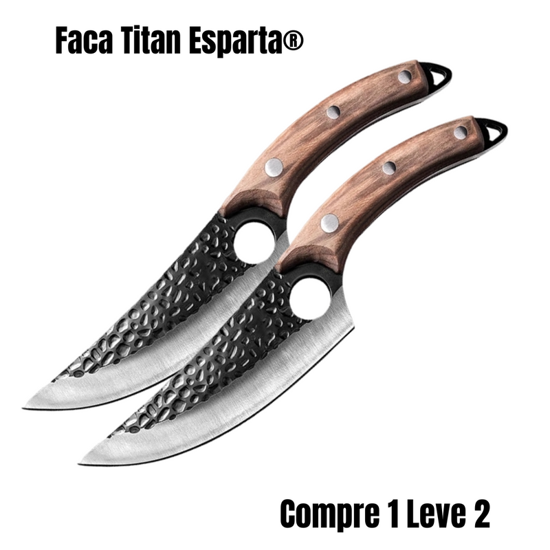 Faca Titan Esparta® - 100% Forjada à Mão [COMPRE 1 LEVE 2]