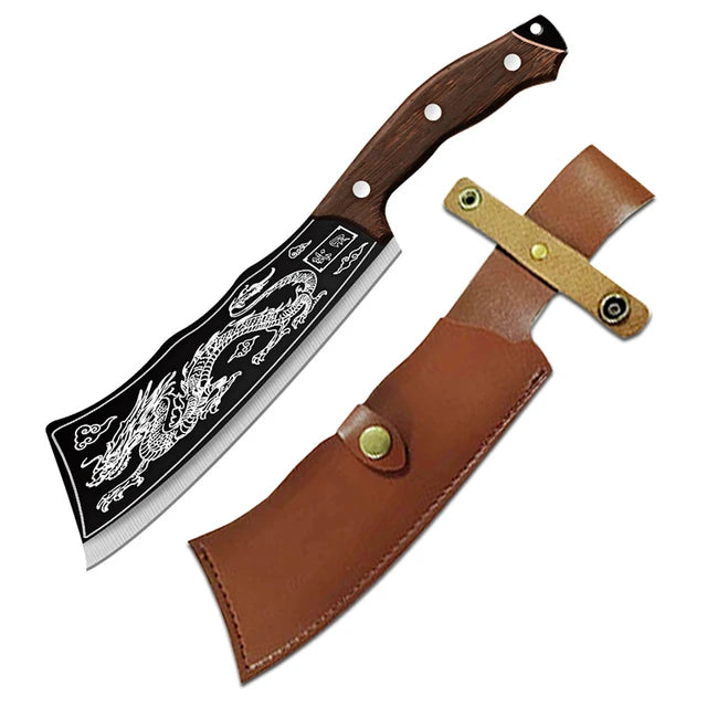 Faca Japonesa Forjada à Mão • Faca Drak Esparta™ (BAINHA GRÁTIS)