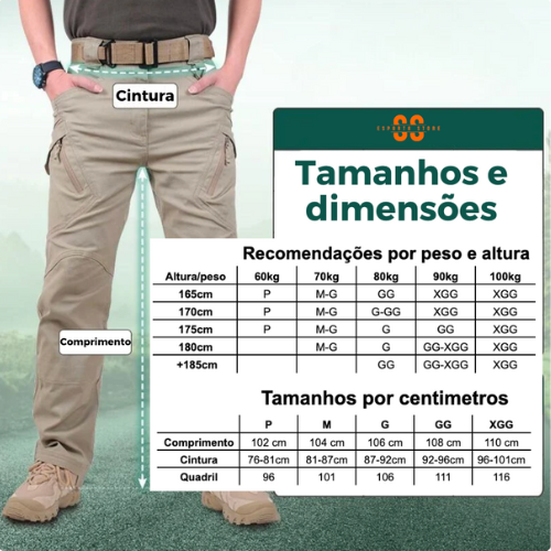 Calça Militar Esparta™ • Impermeável e Resistente (+FRETE GRÁTIS)